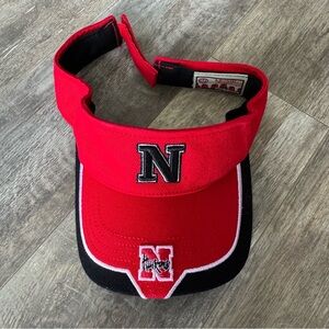 Nebraska Huskies Black and Red Visor